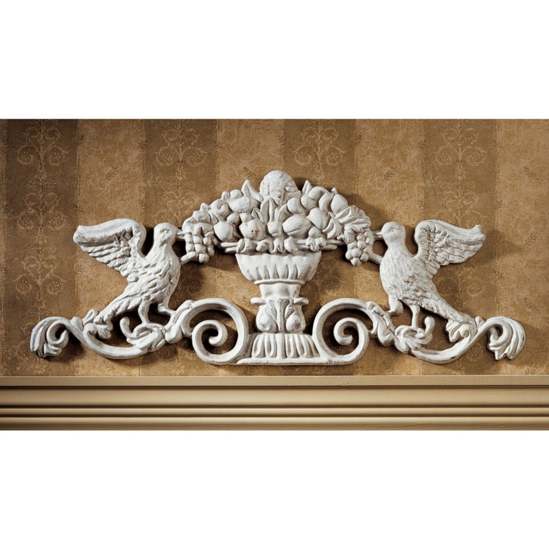 Design Toscano Urn Ornamental Architectural Pediment Wall Décor